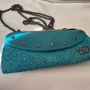 Vans Teal Studded Clutch